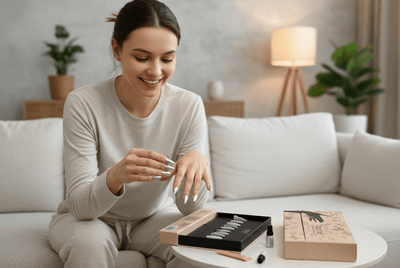 Febble - أظافر كروم فضية بلون نوكتورن