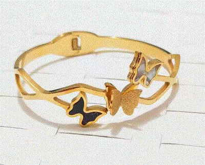 Double Butterfly Womens Bracelet