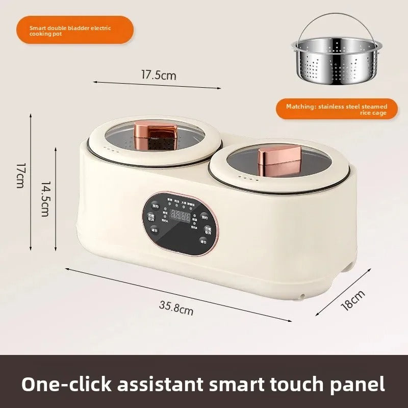 ๐๐๐ฌ๐ฒ๐๐จ๐จ๐คโข Portable Multi-Function Double-Pot Steam Cooker - ุทุจุงุฎ ุจุฎุงุฑ ู
ุฒุฏูุฌ ุงููุฏุฑ
