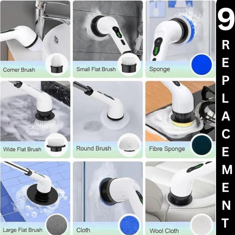 CleanMax™ - Cordless Cleaning Brush with 9 Interchangeable Heads