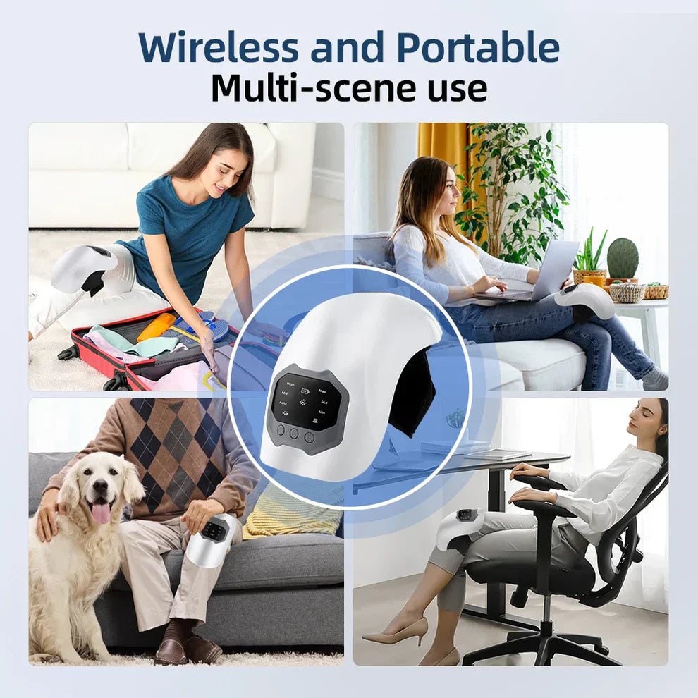 𝐄𝐥𝐞𝐜𝐭𝐫𝐨𝐏𝐫𝐨™ Premium Smart Heating Electric Knee Massager - جهاز تدليك الركبة الكهربائي الذكي الفاخر والمزود بخاصية التسخين