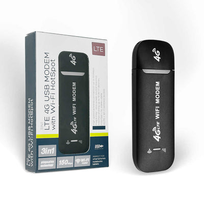مودم USB 4G LTE 3 في 1 مع نقطة اتصال Wi-Fi