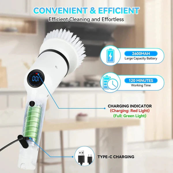 CleanMax™ - Cordless Cleaning Brush with 9 Interchangeable Heads