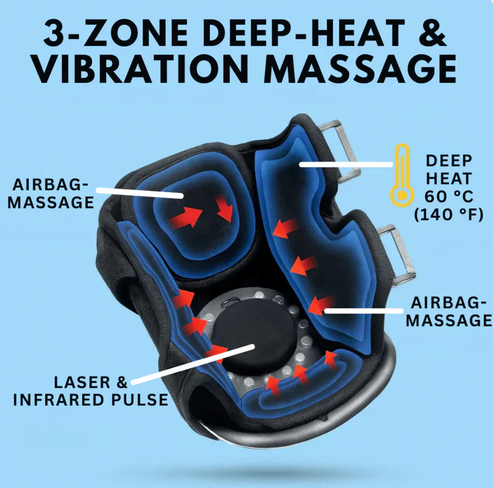 𝐄𝐥𝐞𝐜𝐭𝐫𝐨𝐏𝐫𝐨™ Premium Smart Heating Electric Knee Massager - جهاز تدليك الركبة الكهربائي الذكي الفاخر والمزود بخاصية التسخين