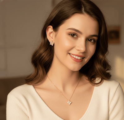Blossom Petal Crystal Jewelry Set
