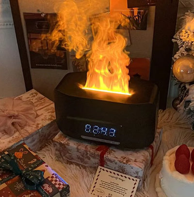 ساعة منبه بلوتوث مع مرطب هواء