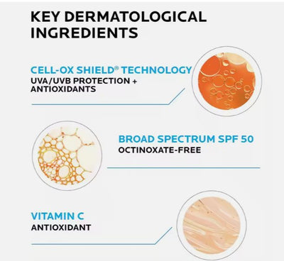 واقي شمسي يومي واسع الطيف بعامل حماية SPF 50 مع فيتامين C و E