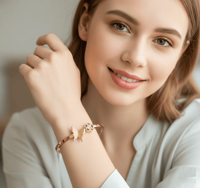 إسوارة الفراشة وتناغم الأزهار