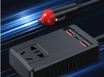 C12 - عاكس طاقة السيارة الذكي مع منافذ USB