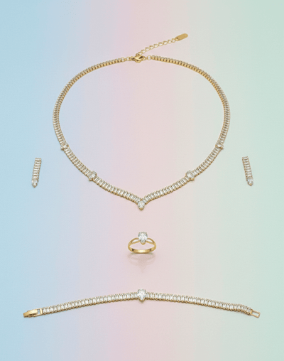 Crystal Accent Jewelry Set