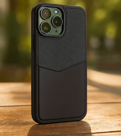 Dual - Tone Fabric & PU Leather iPhone Case