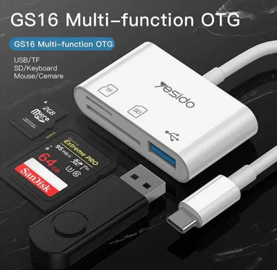 محول OTG مزدوج بمنفذ USB 3.0 إلى Type-C