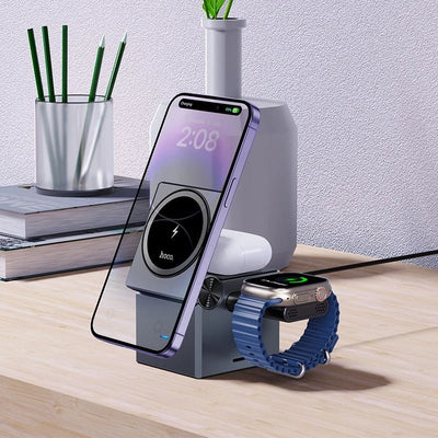 Hoco - 3 - in - 1 Wireless Charger (CQ8)
