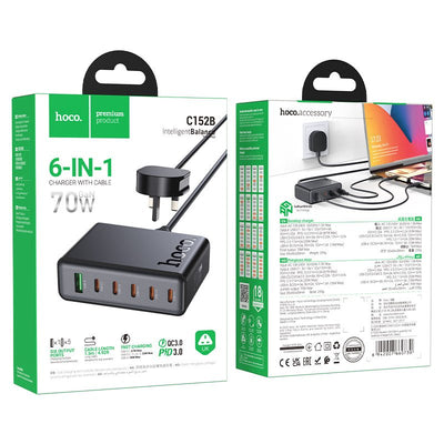 Hoco - 6 - in - 1 Fast Charger