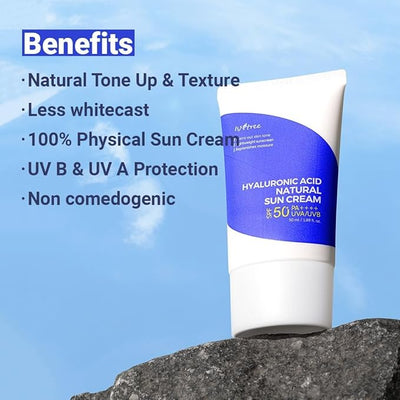 واقي شمسي طبيعي بحمض الهيالورونيك (SPF 50)