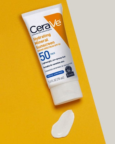 واقي شمسي مرطب بالمعادن واسع الطيف بعامل حماية SPF 50