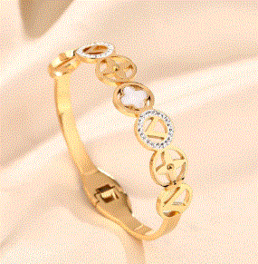 Stainless Steel Zircon Womens Bracelet