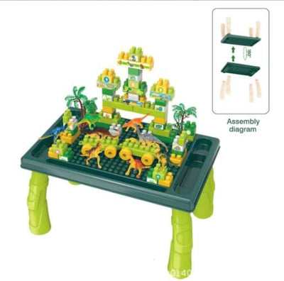 Kids Playing Blocks Set
