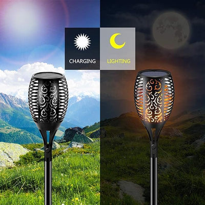 LED Solar Torch Light with Light Control