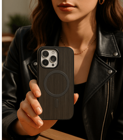 MagSafe - Compatible Wood Texture Phone Case