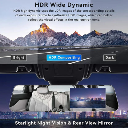 🎁 عرض اليوم الأخير - كاميرا مرآة الرؤية الخلفية الذكية للسيارة الأصلية ثنائية العدسة ClearVision™