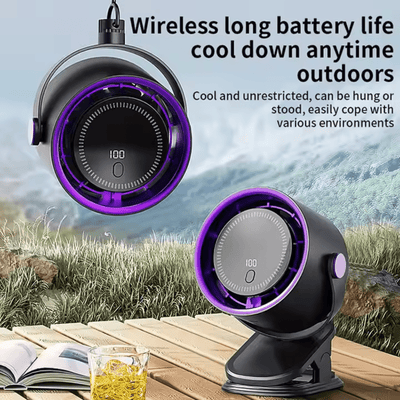 مروحة مكتب بتدوير الهواء مع شاشة عرض LED صغيرة