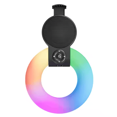 Mobile Phone Holder Speaker with Fill - Light Ring