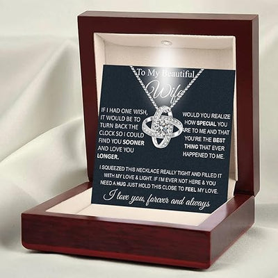 Necklace Silver Card Light Box