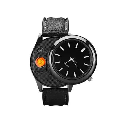 New Military USB Lighter Watch Mens