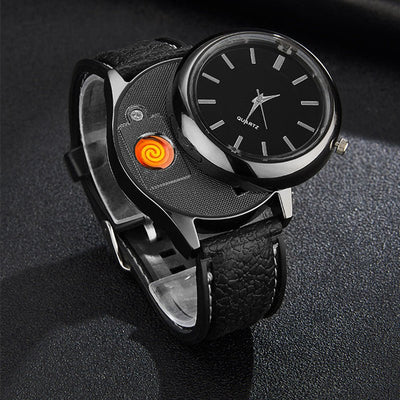 New Military USB Lighter Watch Mens