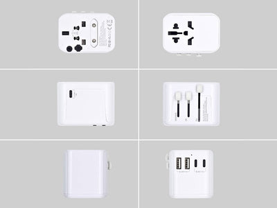 محول قابس بـ 4 منافذ USB