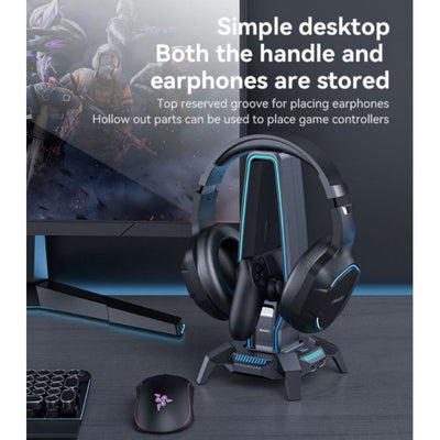 حامل سماعات رأس متعدد الوظائف RGB