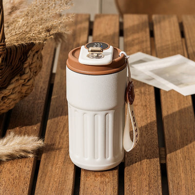Smart Digital Thermal Bottle Portable Coffee Mug Stainless Steel Water Bottle In - Car Insulated Cup Keep Cold Vacuum Flasks 450ml