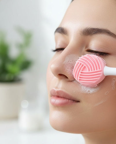 Sweet Beauty - 3 - in - 1 Silicone Gel Face Cleaning Makeup Puff Set